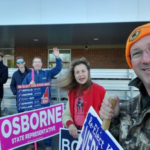 Jason Osborne on the campaign trail